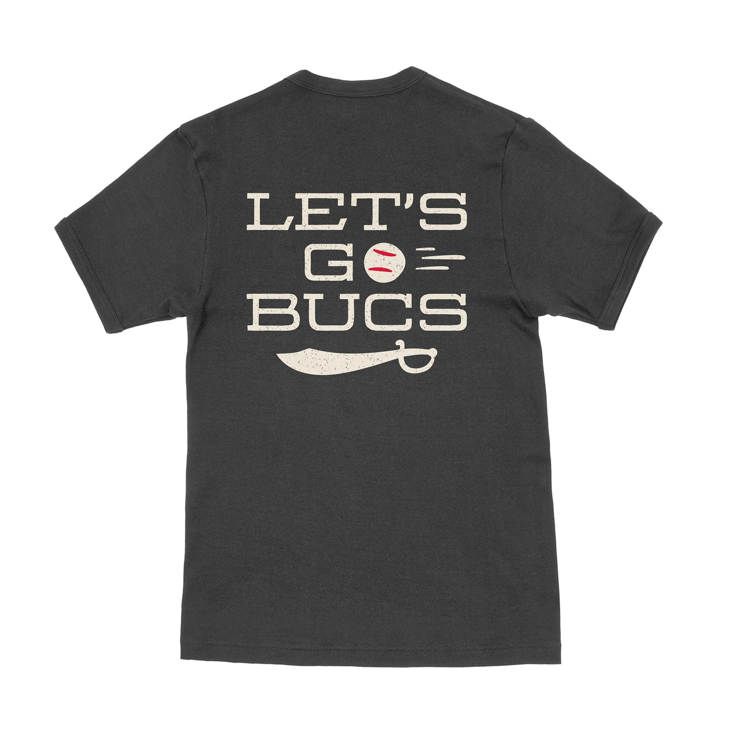 "Let's Go Bucs" Vintage Black Tee