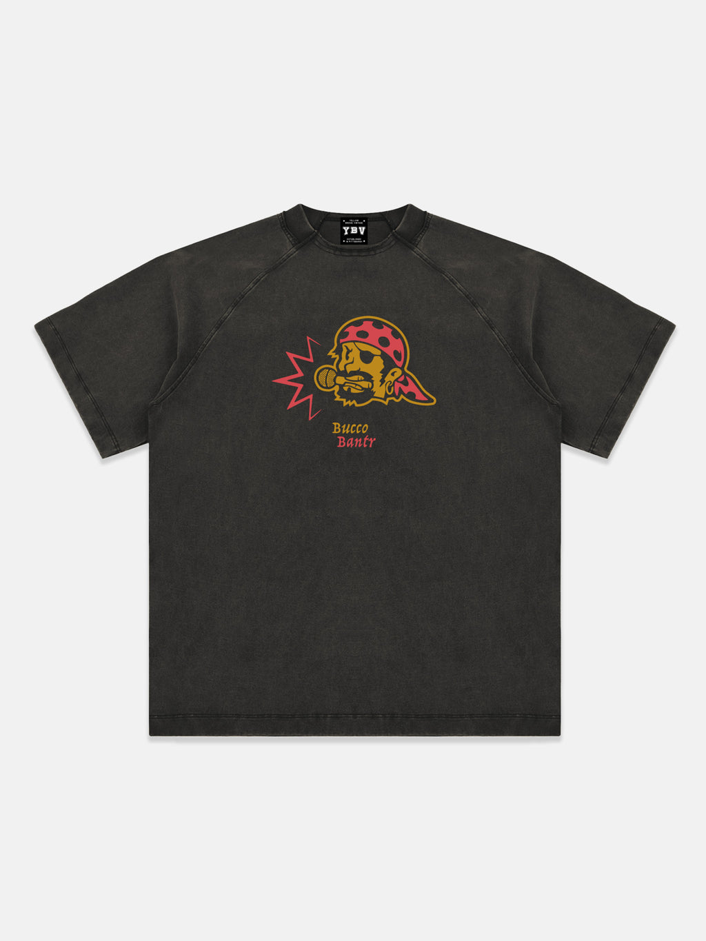 Vintage Washed Raglan Cotton T-Shirt