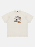 Vintage Washed Raglan Cotton T-Shirt