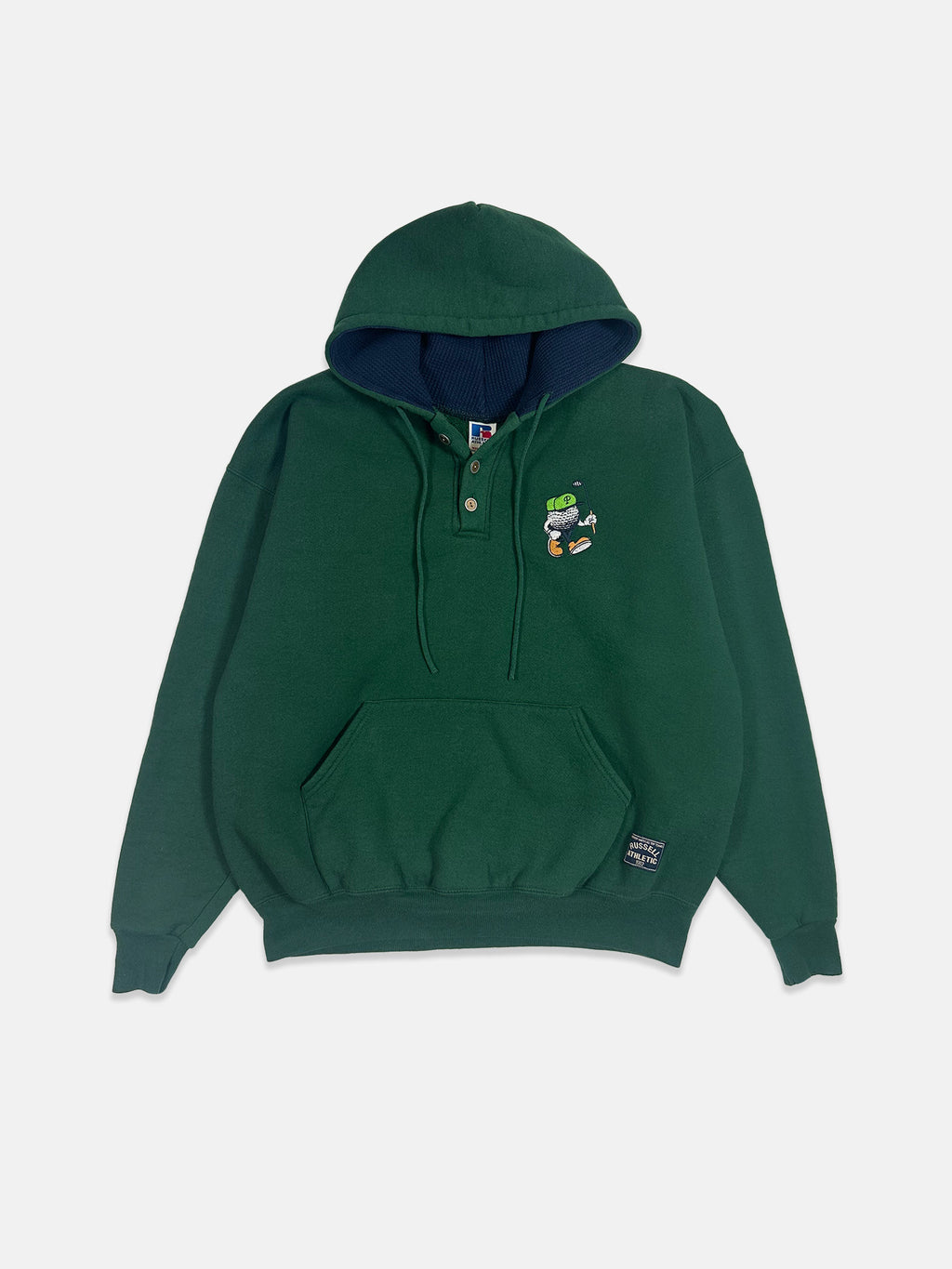 Embroidered Hooded Henley - L/XL