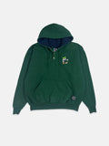 Embroidered Hooded Henley - L/XL