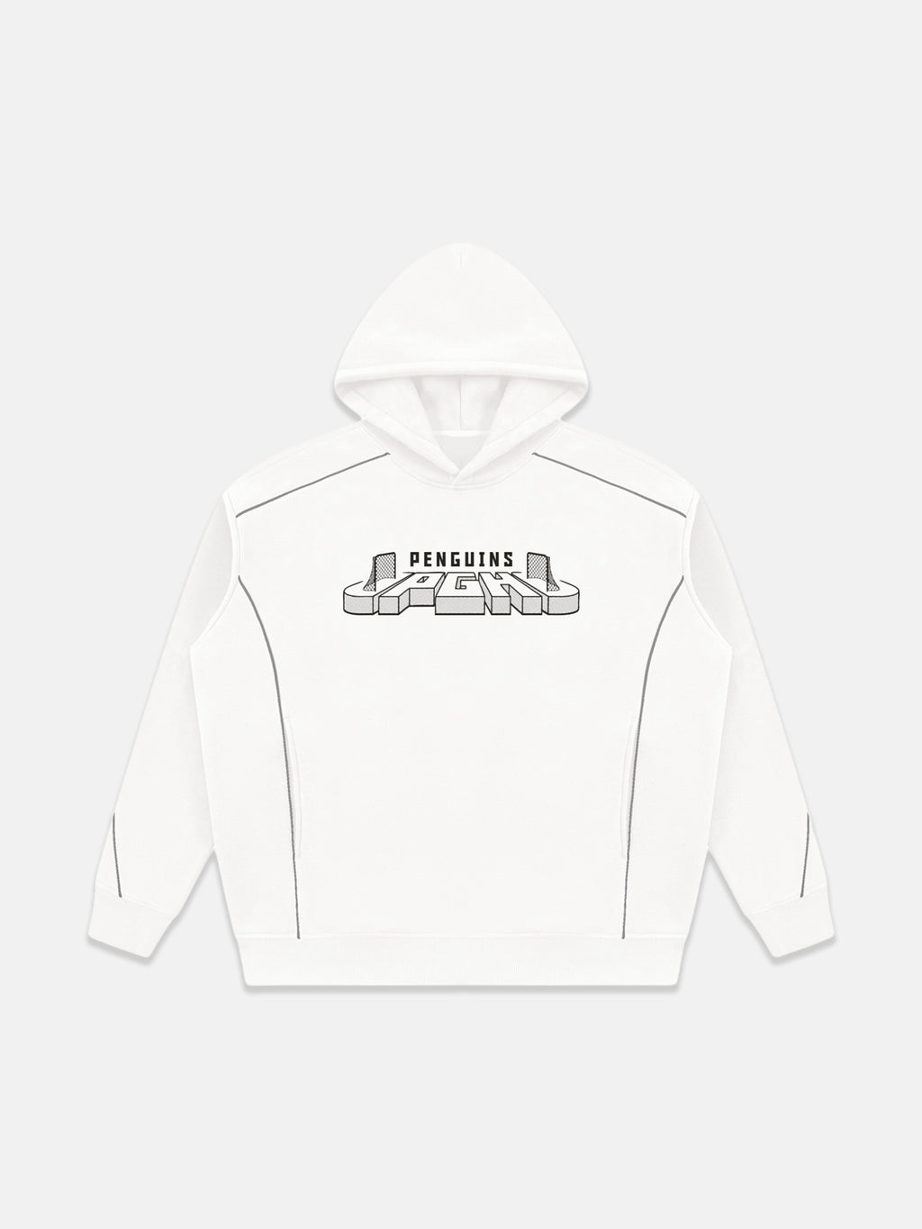Oversized Piped Fleece Hoodie