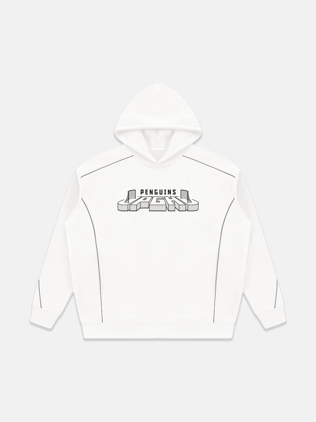 Oversized Piped Fleece Hoodie