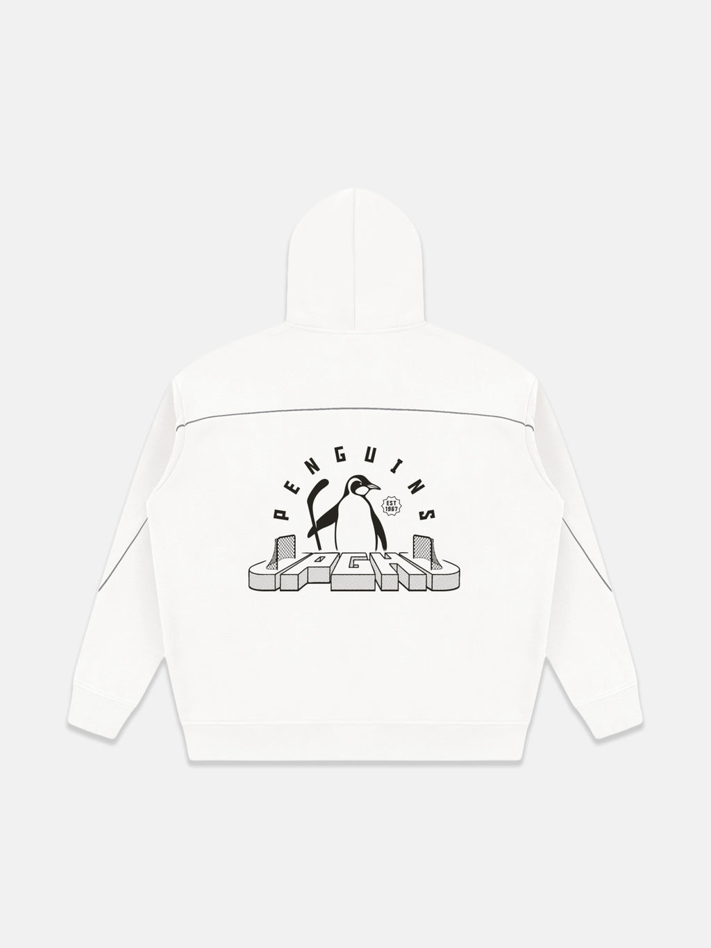 Oversized Piped Fleece Hoodie