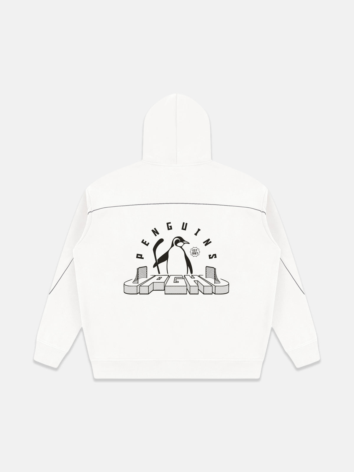 Oversized Piped Fleece Hoodie