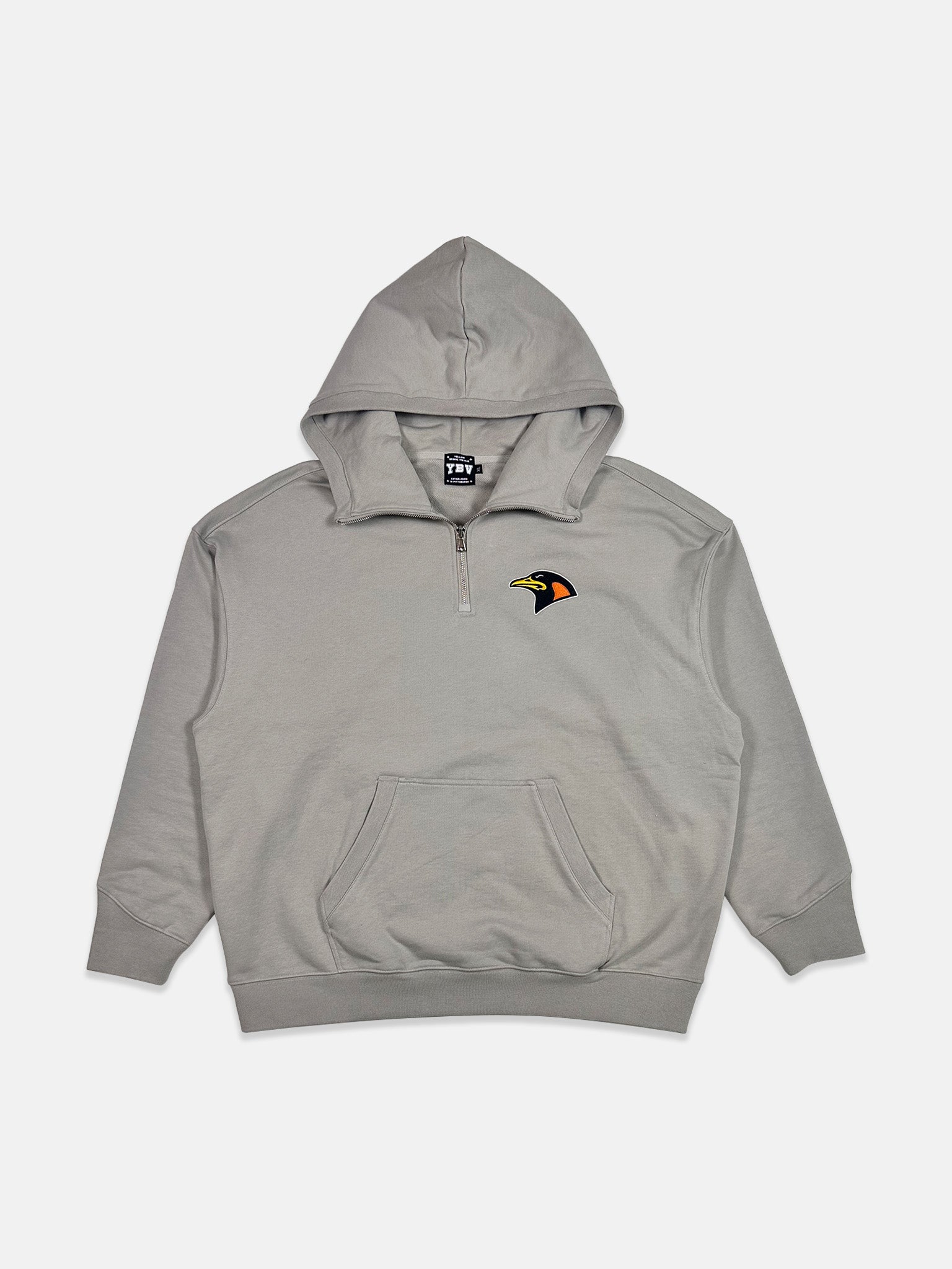 Embroidered Half-Zip Fleece Hoodie