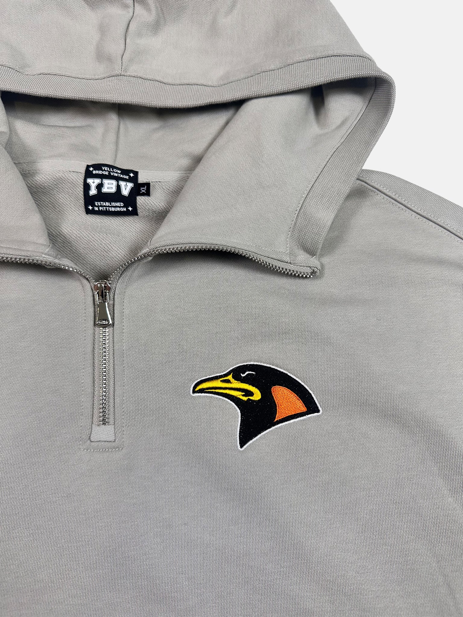 Embroidered Half-Zip Fleece Hoodie