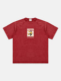 Vintage Washed Raglan Cotton T-Shirt