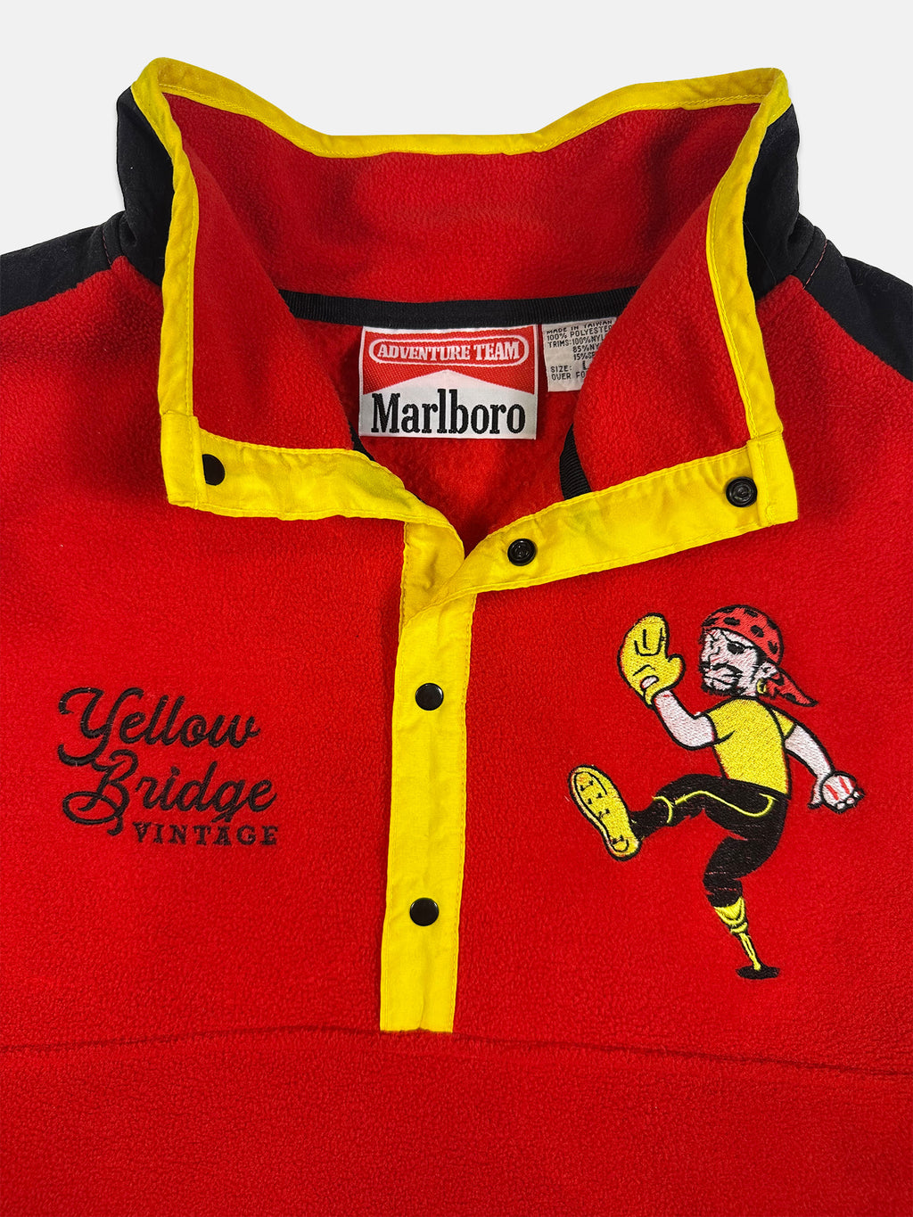 Embroidered Snap Fleece - L