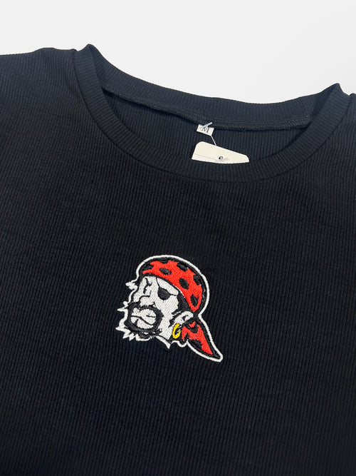 Embroidered Baby Tee - M