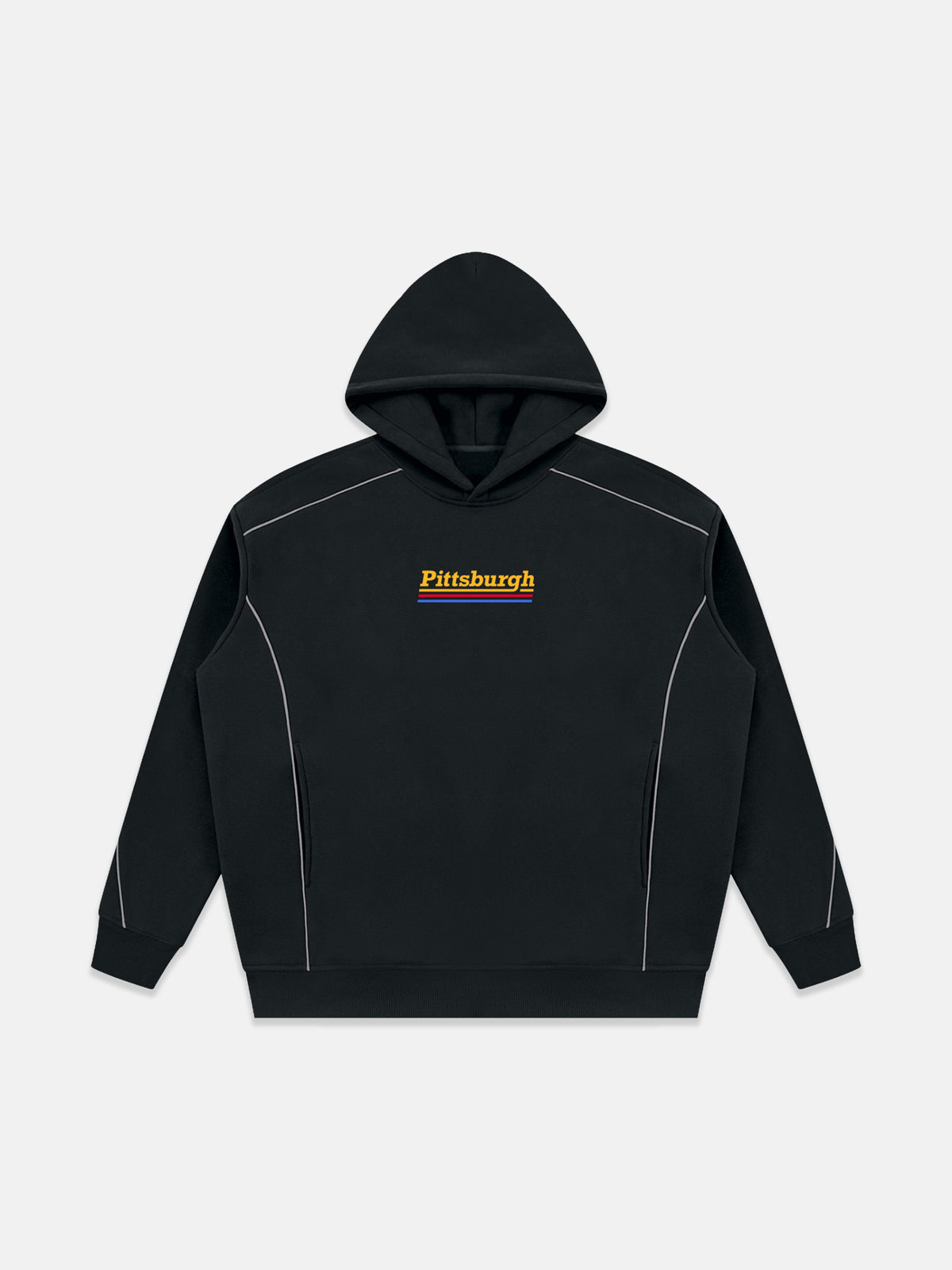Oversized Piped Fleece Hoodie