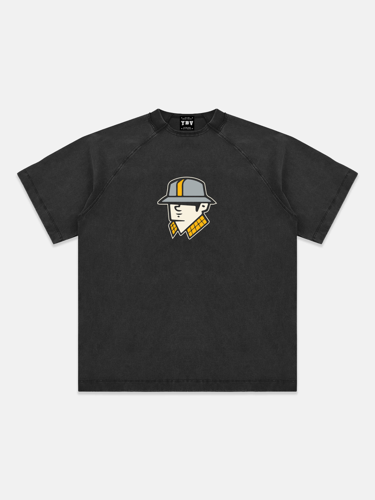 Vintage Washed Raglan Cotton T-Shirt