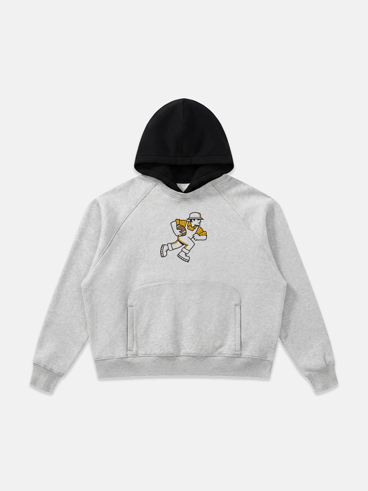 Fleece Raglan Color Block Hoodie