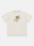 Vintage Washed Raglan Cotton T-Shirt