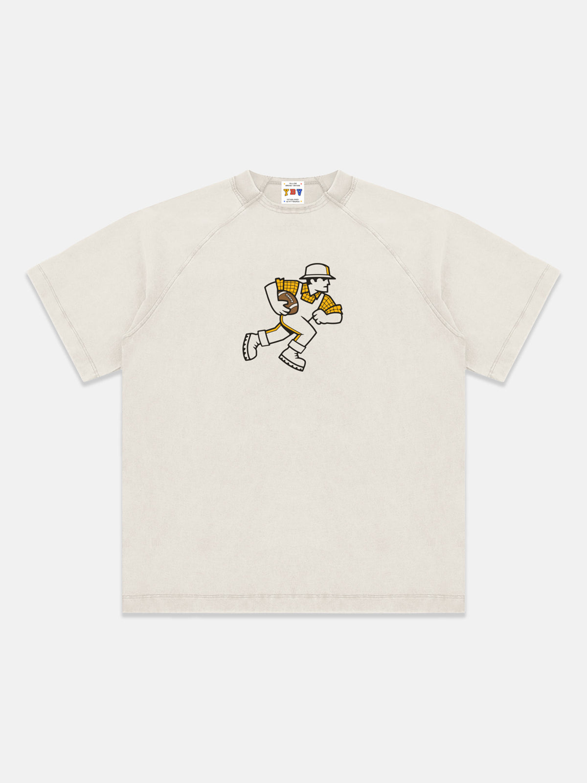 Vintage Washed Raglan Cotton T-Shirt
