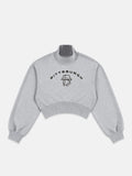 Women's Crop Mock Neck Sweatshirt
