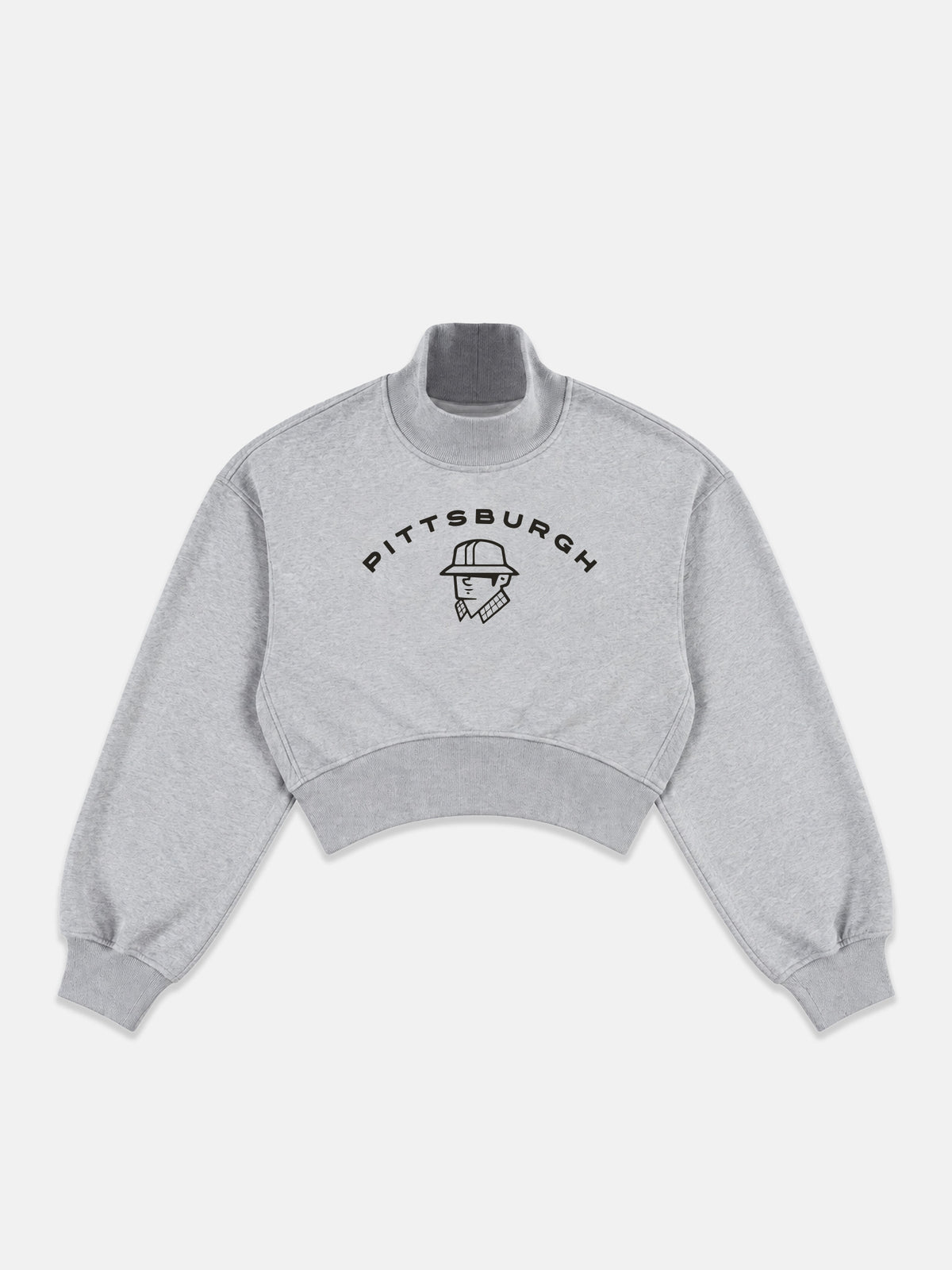Women's Crop Mock Neck Sweatshirt