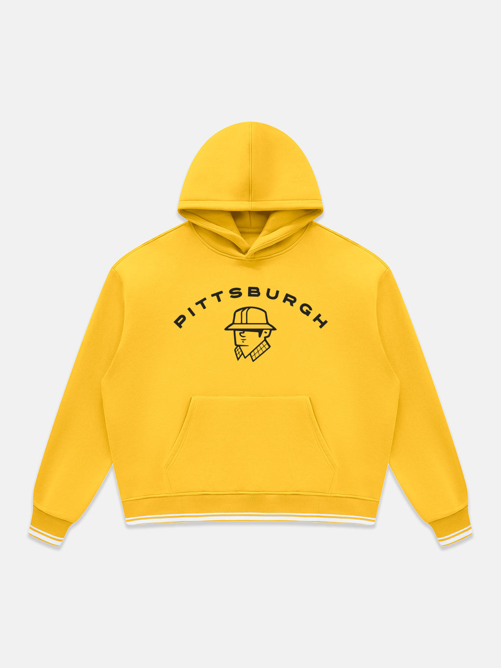 Oversized Color Block Fleece Hoodie