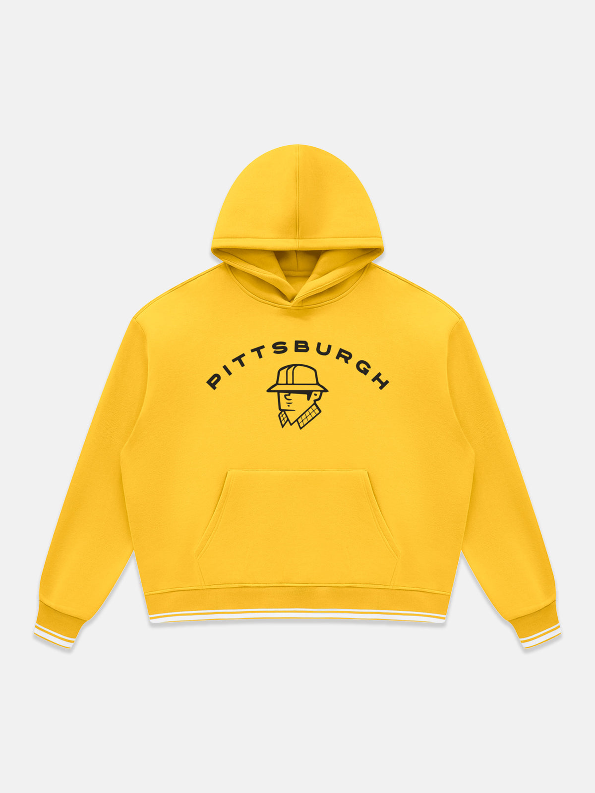 Oversized Color Block Fleece Hoodie