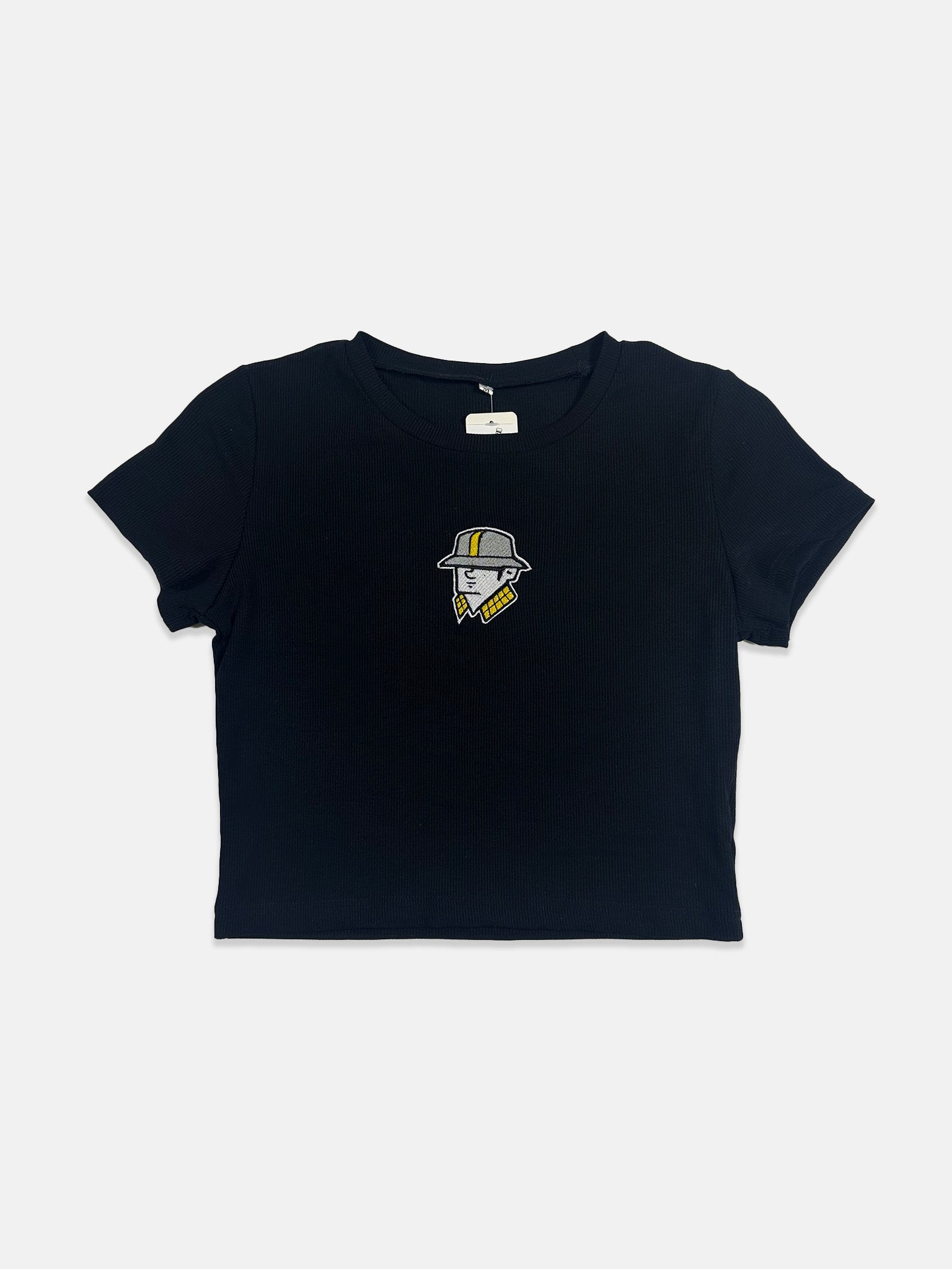Embroidered Ribbed Baby Tee - Medium