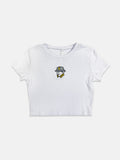 Embroidered Baby Tee - L