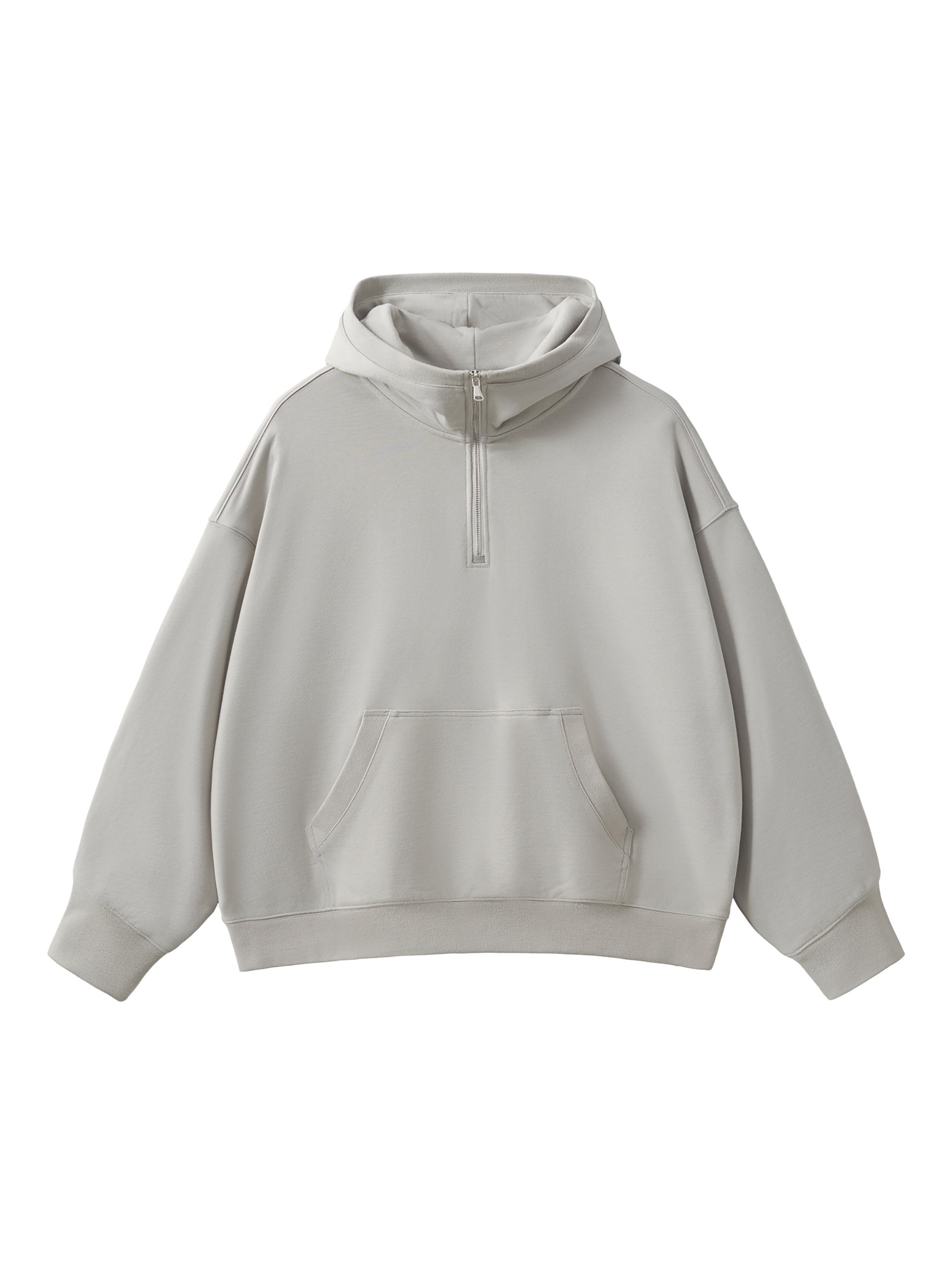 Embroidered Half-Zip Fleece Hoodie